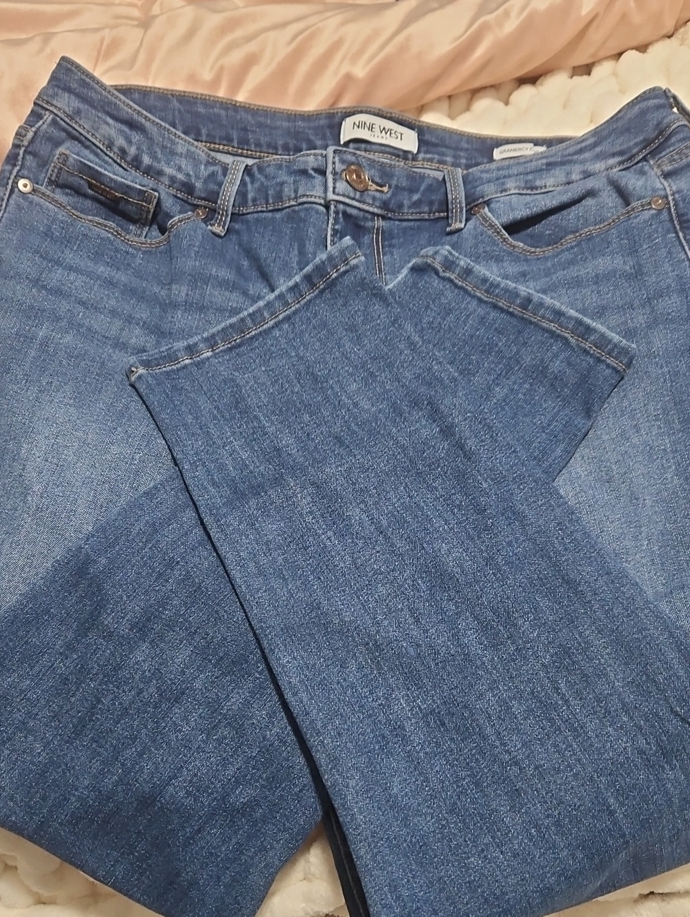 Nine West Classic Mid-Blue Straight Leg Jeans